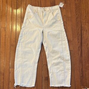 We The Free Barrel Cream Stretch Jeans